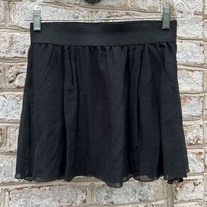 Leyendecker Intermix Black Silk Mini Skirt